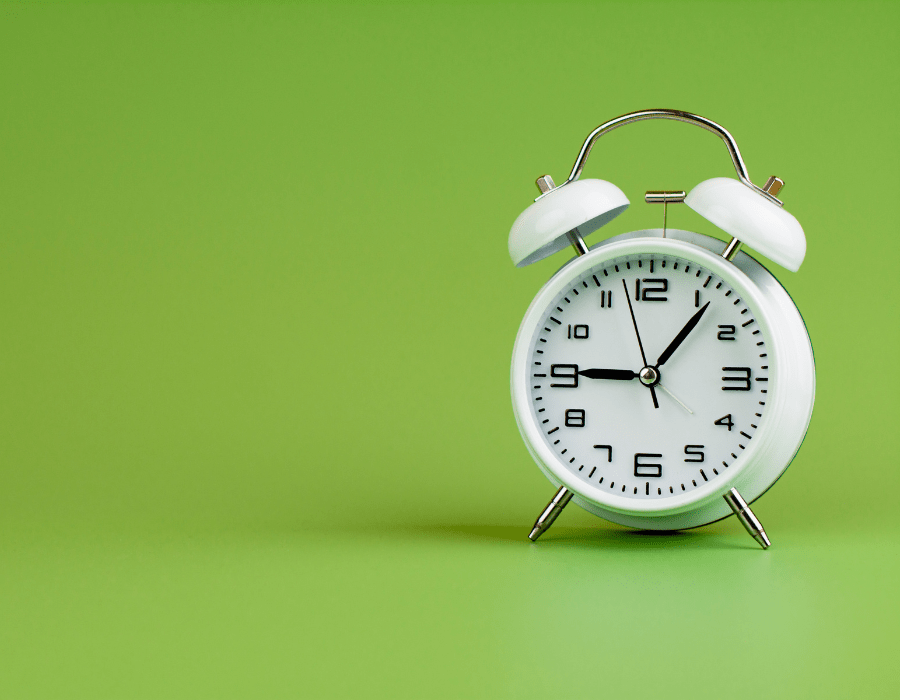 white clock